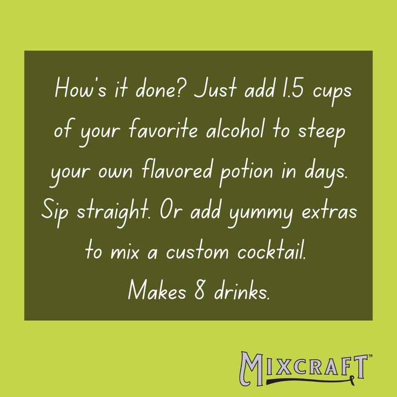 MixCraft Spirit Infusion Kit - Premium Craft Cocktail & Mocktail Mixer< Glass Bottle, Collapsible Funnel, Flavor Pouch & Recipe, Ginger Lime - Image 4